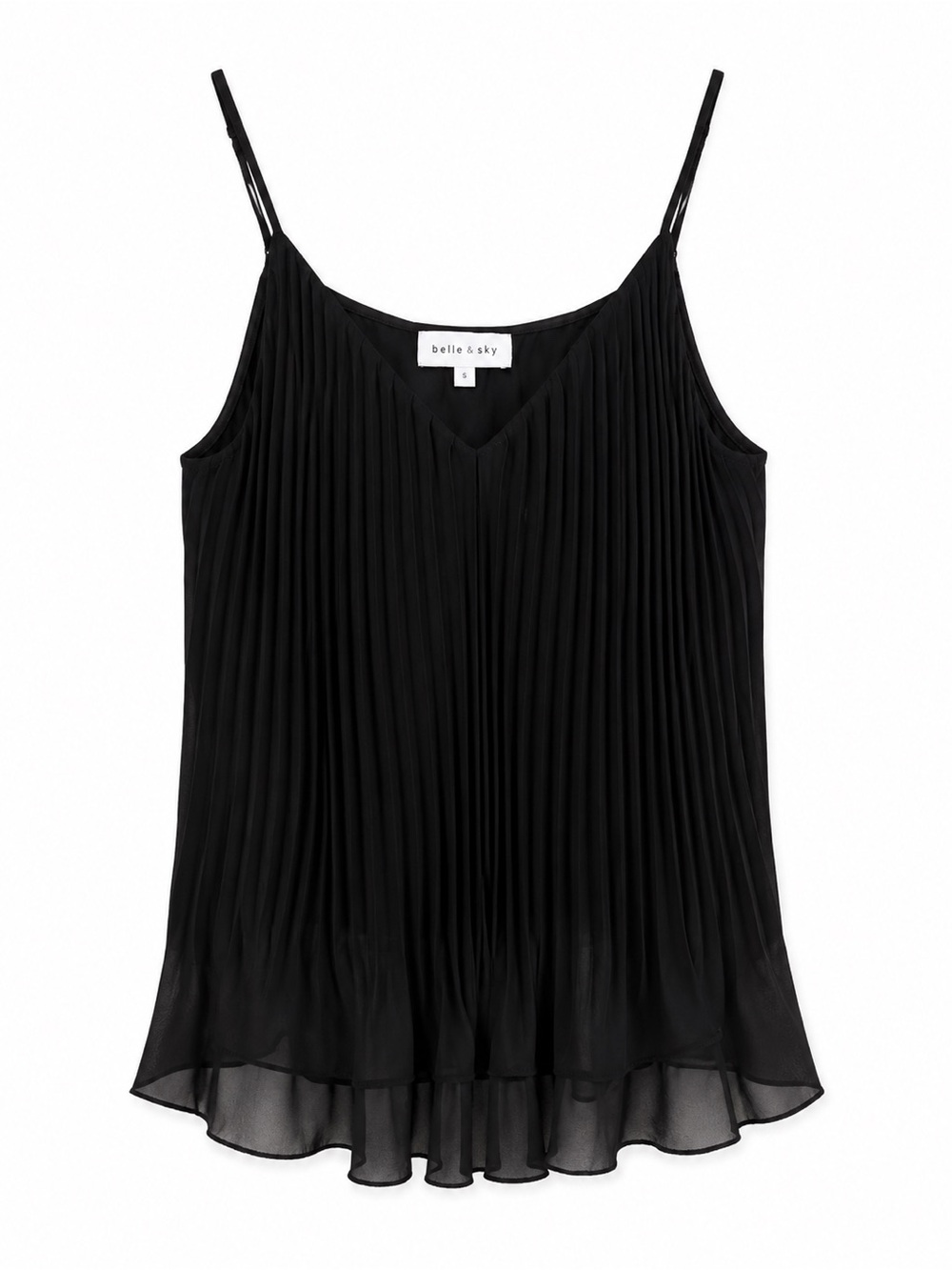 Bella Dahl Black Pleated Camisole size M - Picture 2 of 4
